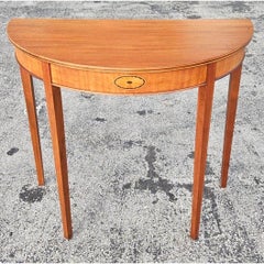 Vintage Regency Inlay Demilune Table