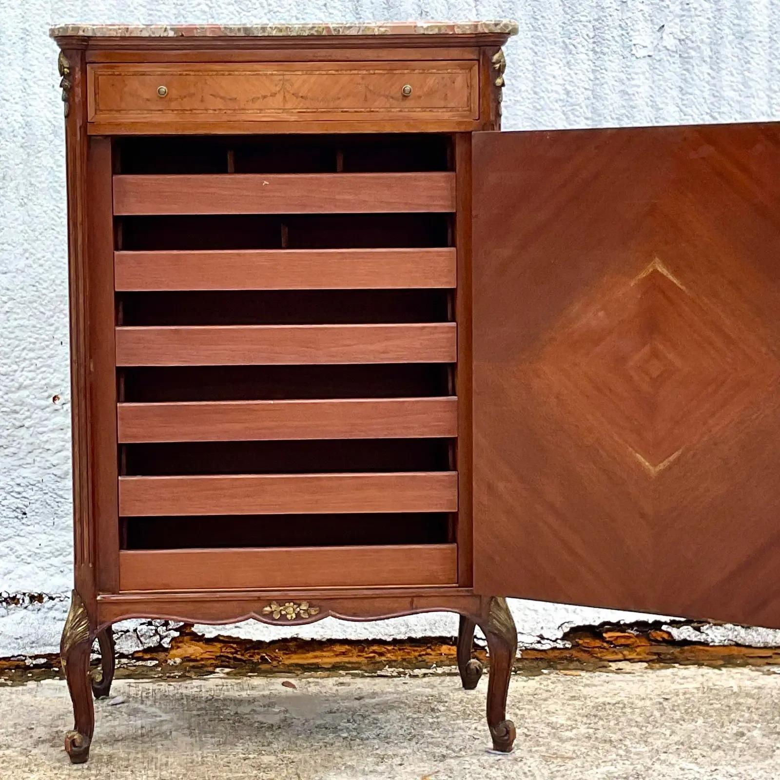 Vintage Regency Inlay Lingerie Chest 1