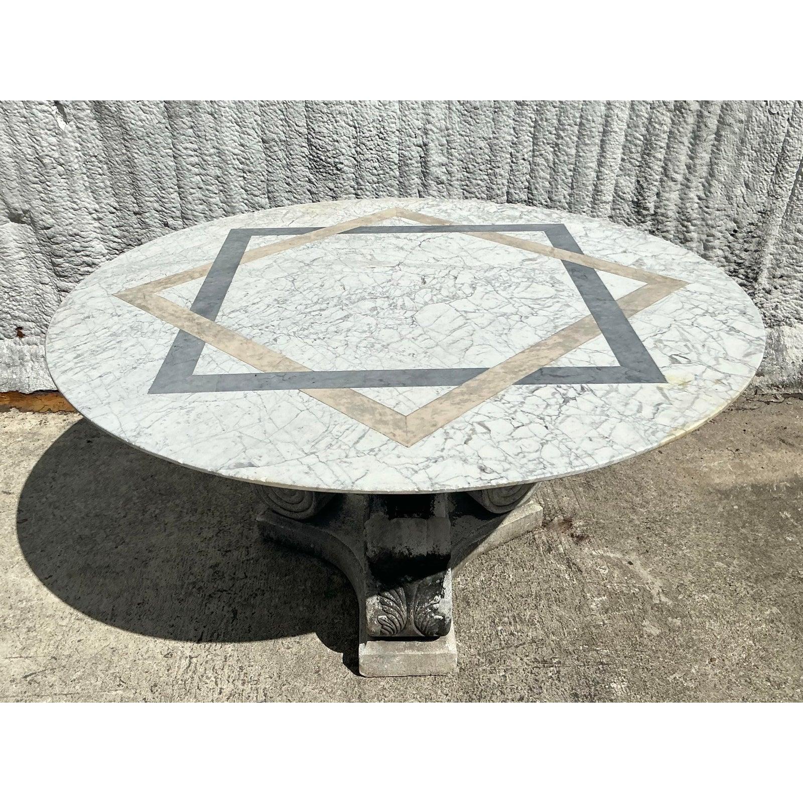 Table Regency vintage en marbre incrusté en vente 4