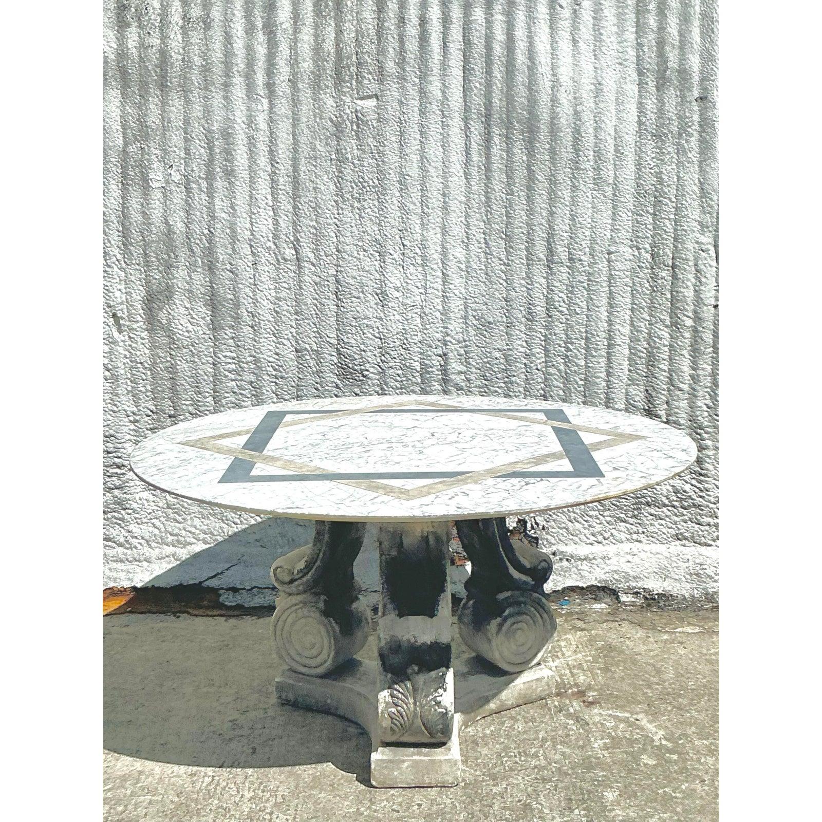 Table Regency vintage en marbre incrusté en vente 5