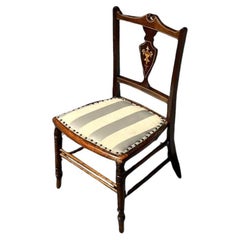 Chaise de salon Regency vintage avec incrustation