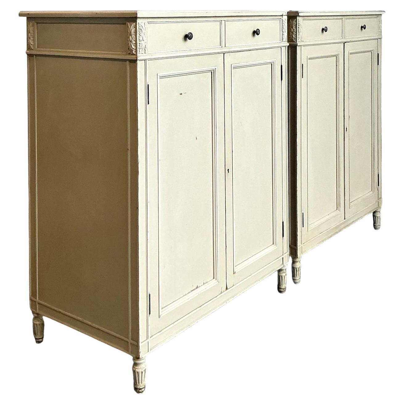 Vintage Regency Irving and Casson Davenport Cabinets - A Pair