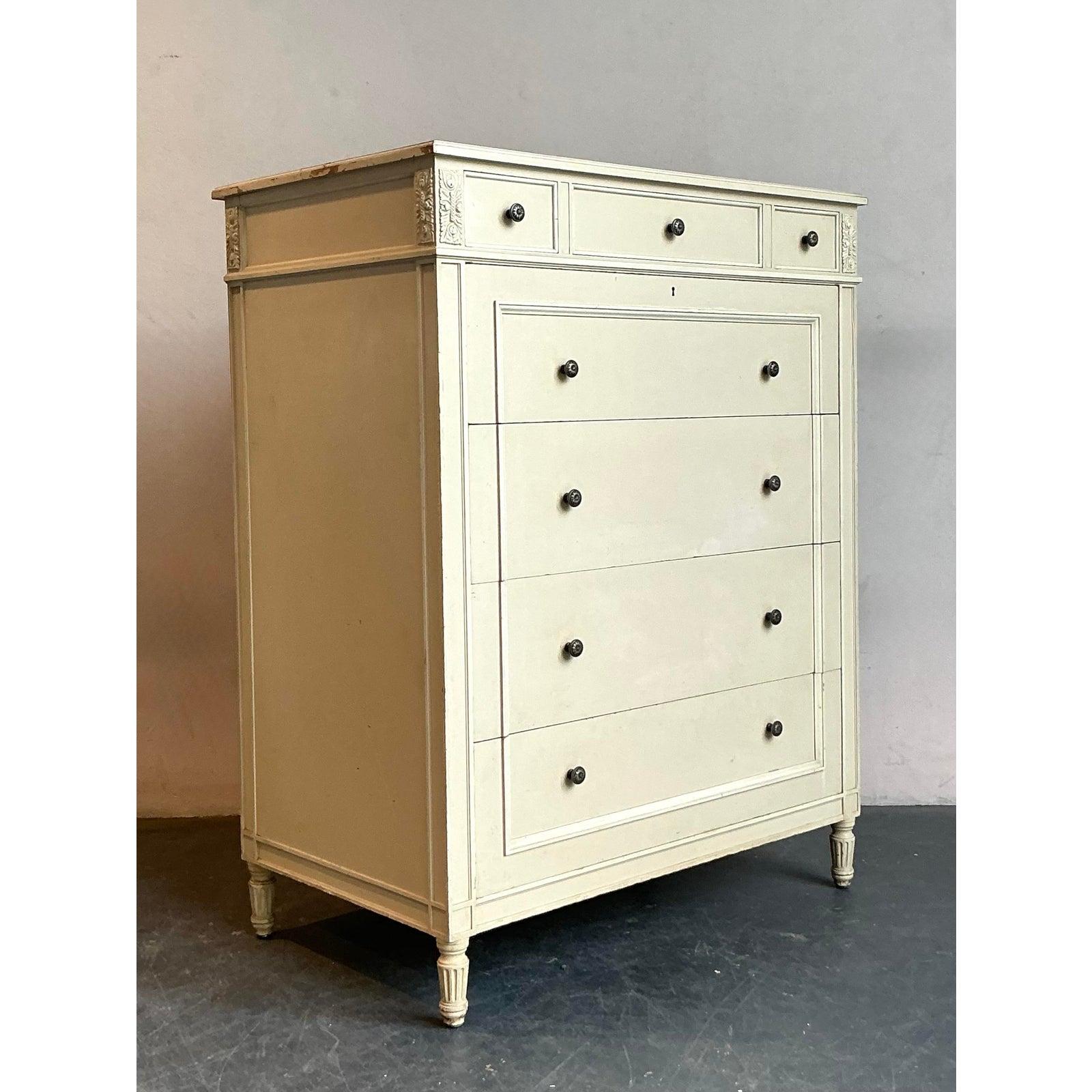 Vintage Regency Irving and Casson Davenport Chest of Drawers For Sale 1