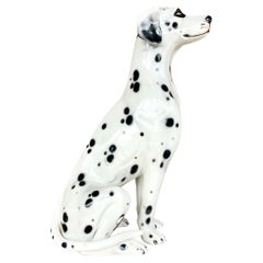 Antique Regency Italian Glazed Ceramic Dalmatian