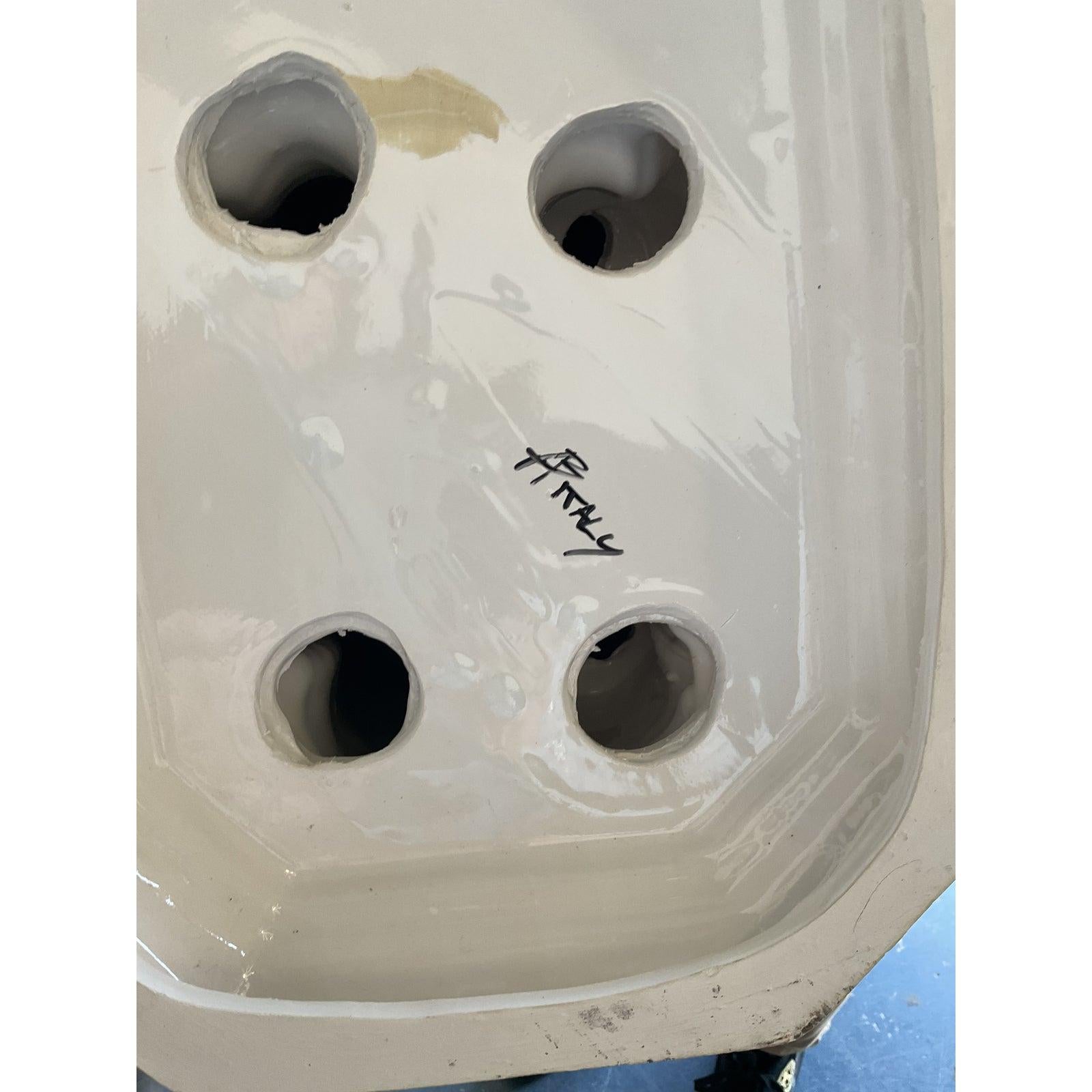 Porcelain Vintage Regency Italian Glazed Ceramic Elephant Low Stool For Sale