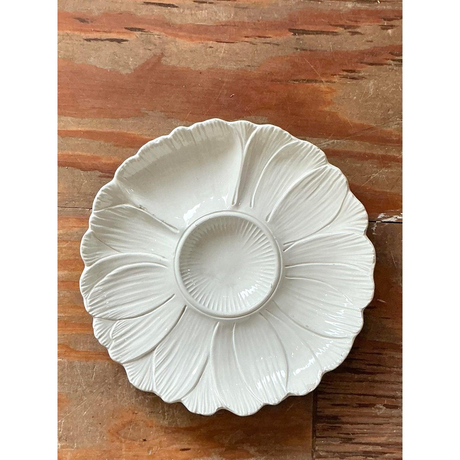 Vintage Regency Italian Glazed Ceramic Luncheon Plates - Set of 6 For Sale 1