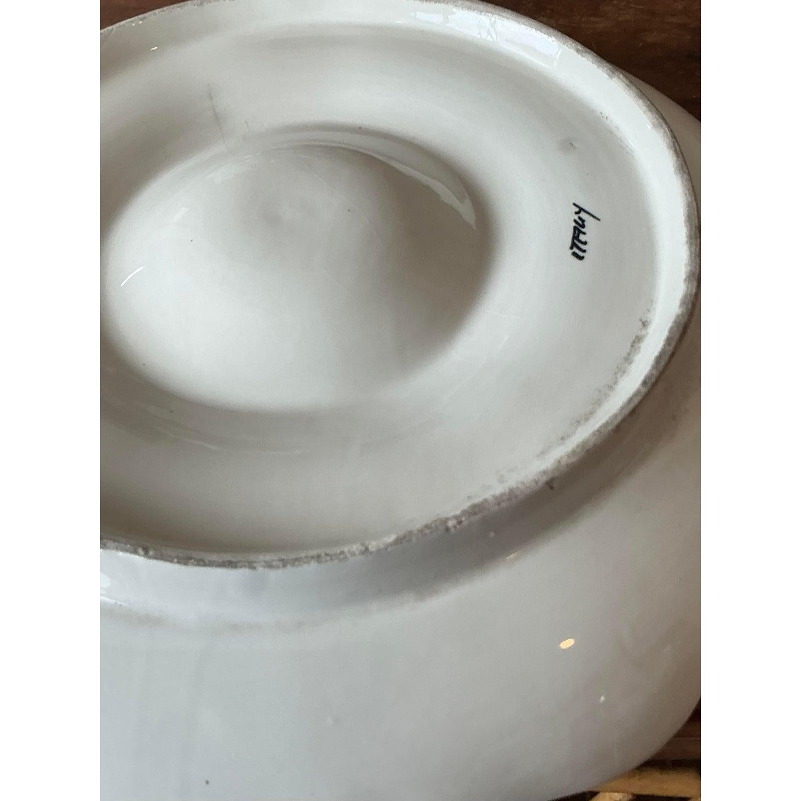 Vintage Regency Italian Glazed Ceramic Luncheon Plates - Set of 6 For Sale 2