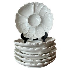 Vintage Regency Italian Glazed Ceramic Luncheon Plates - Set of 6