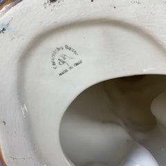 Tigre in ceramica smaltata vintage della Reggenza italiana