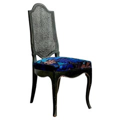 Vintage Regency Jack Lenor Larsen Cane Chair