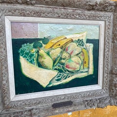 Vintage Regency Jean De Bottom Still Life on Canvas