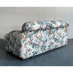 Vintage Regency Judith Norman Printed Floral Loveseat