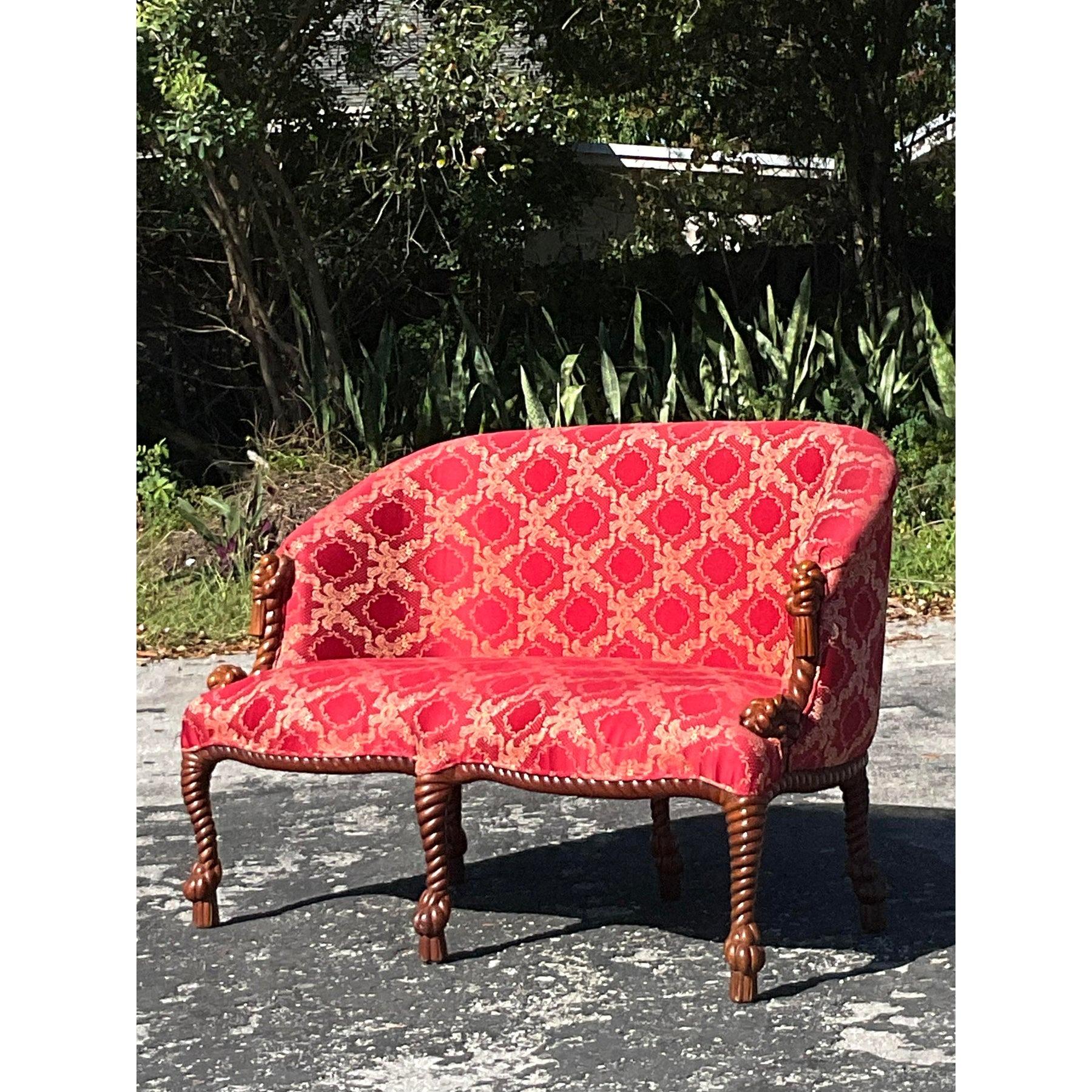 Sillón Vintage Regency de Nudo y Cuerda en venta 4