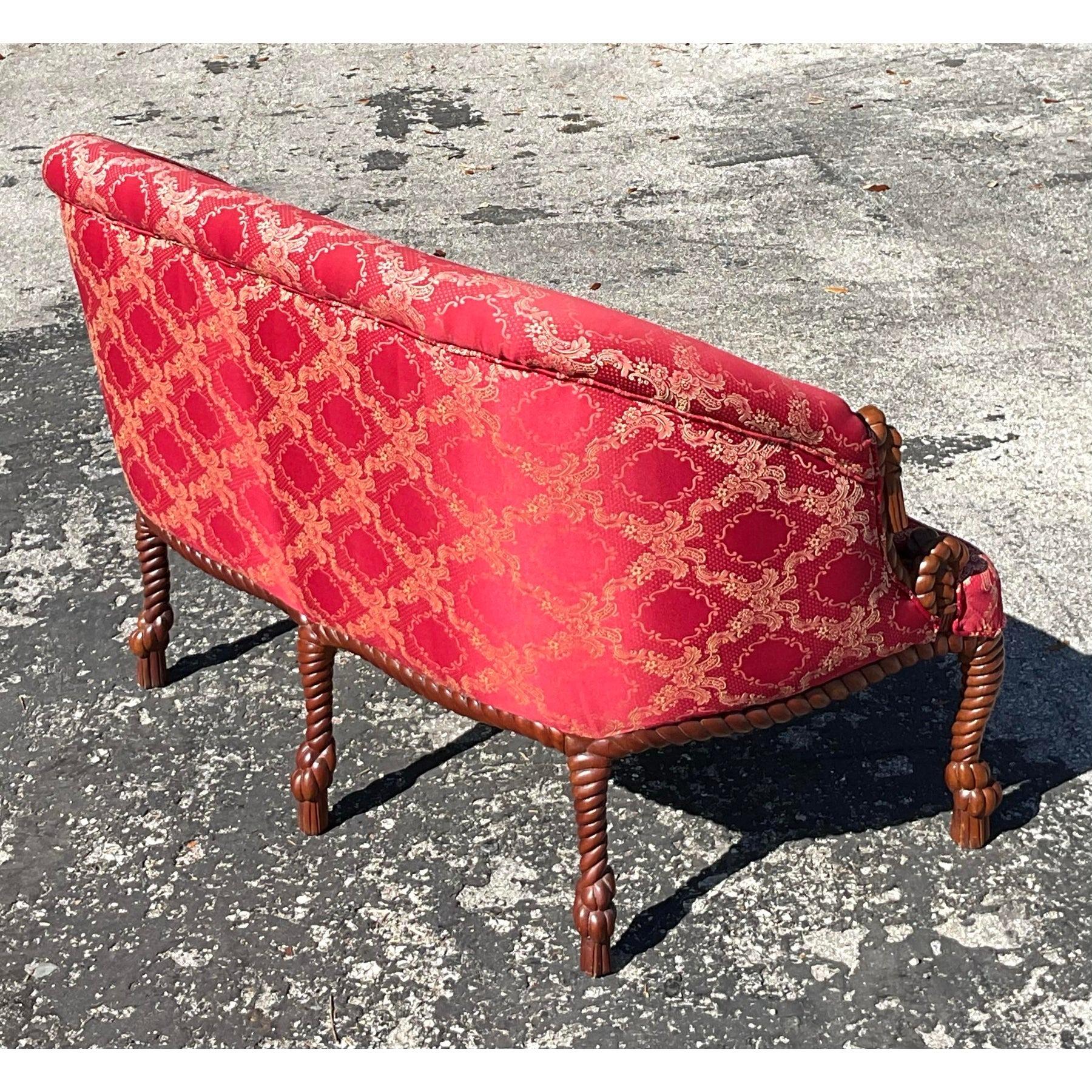 Sillón Vintage Regency de Nudo y Cuerda Regencia en venta