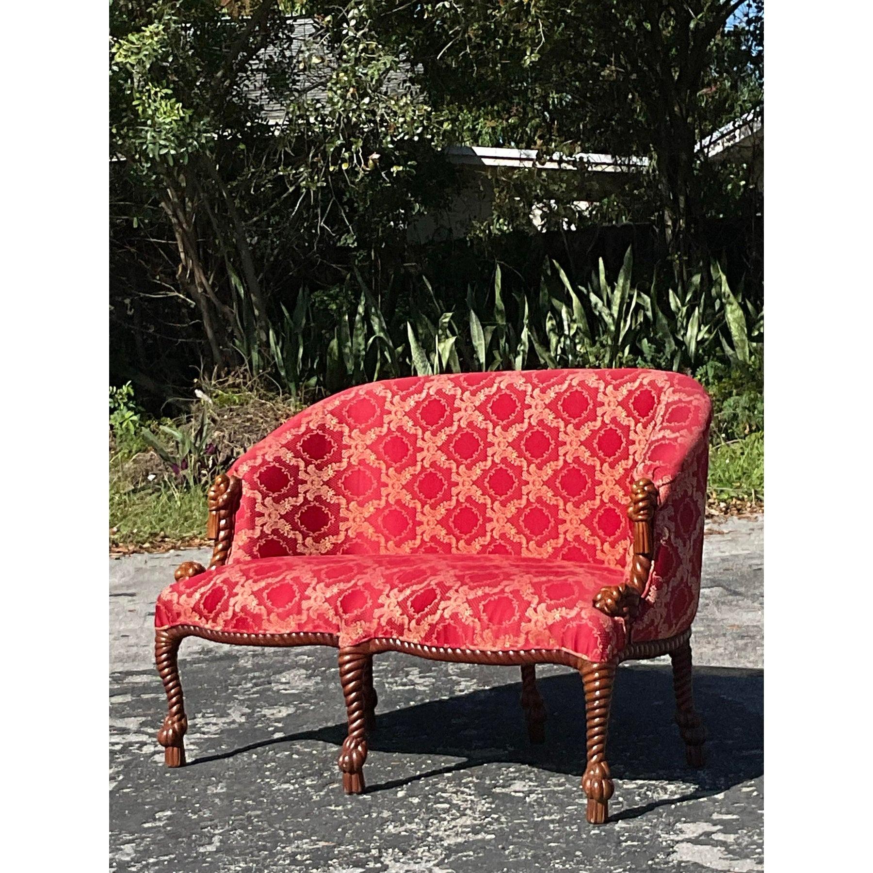 Sillón Vintage Regency de Nudo y Cuerda en venta 2