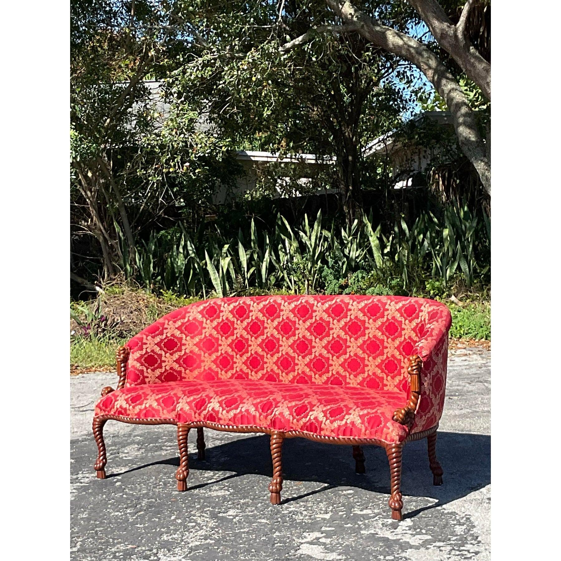 Sofá Vintage Regency de Nudos y Cuerdas Regencia en venta