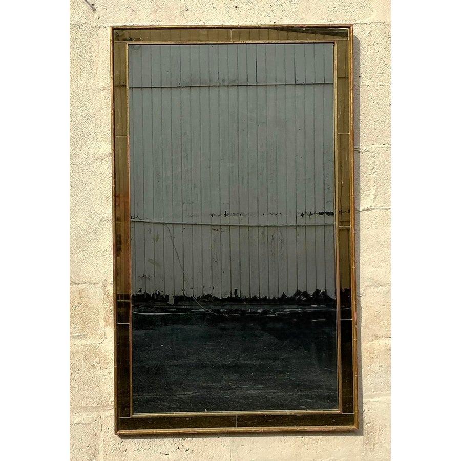 Specchio d'epoca Regency LaBarge bicolore in vendita 2
