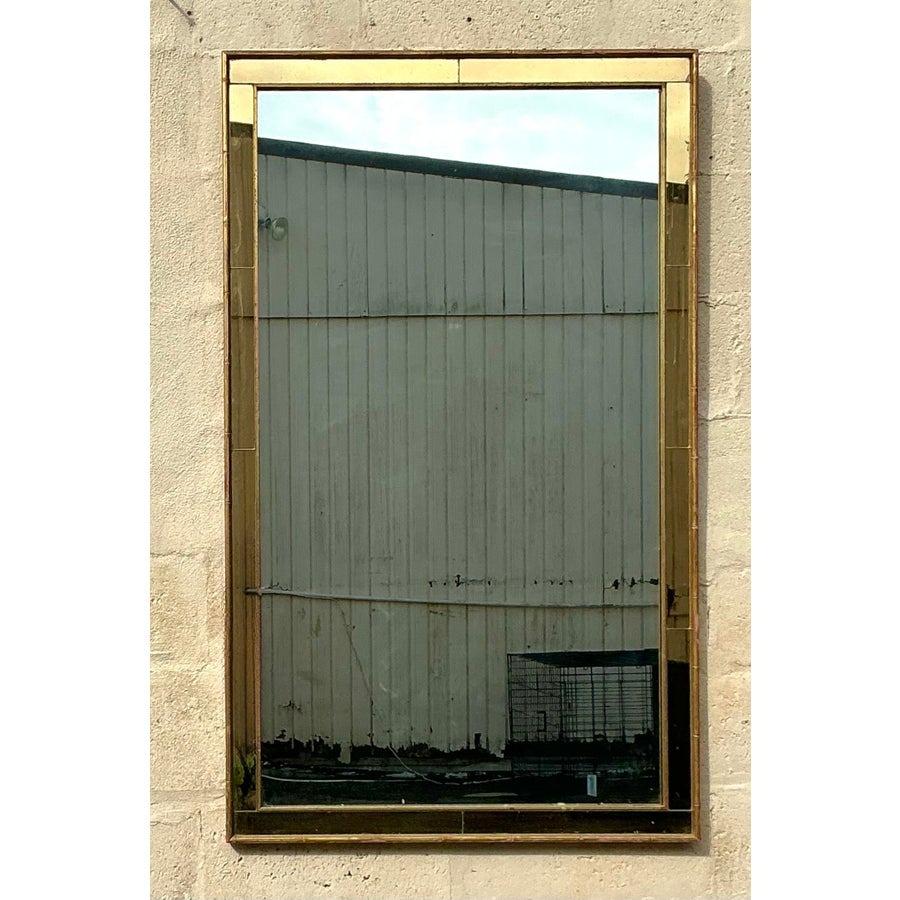 Specchio d'epoca Regency LaBarge bicolore in vendita 3