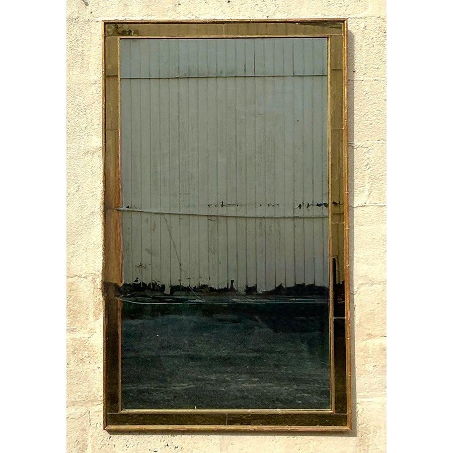 Specchio d'epoca Regency LaBarge bicolore in vendita 4