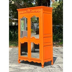 Vintage Regency Lacquered Armoire