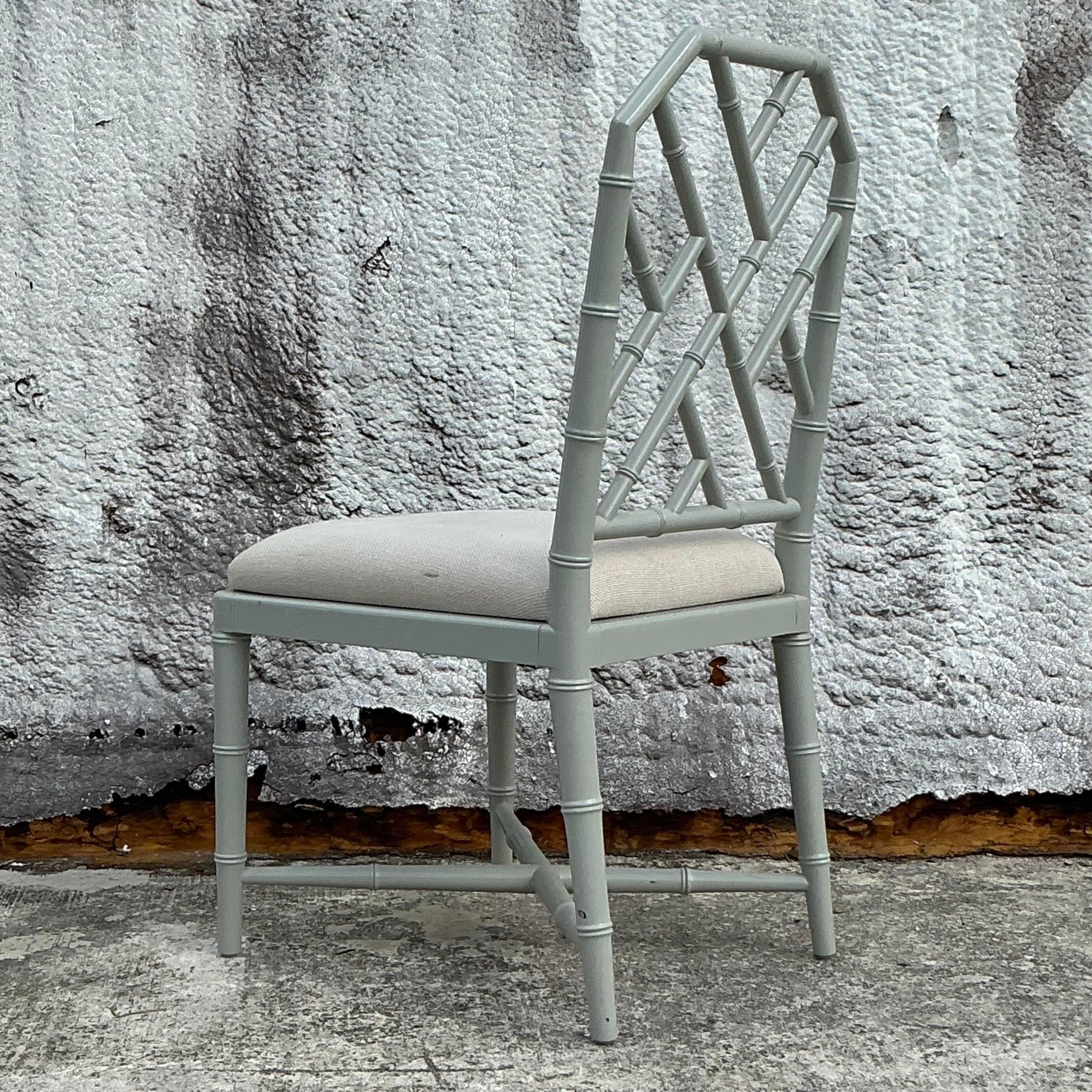 Sedia Chippendale cinese laccata d'epoca Regency In condizioni buone in vendita a west palm beach, FL