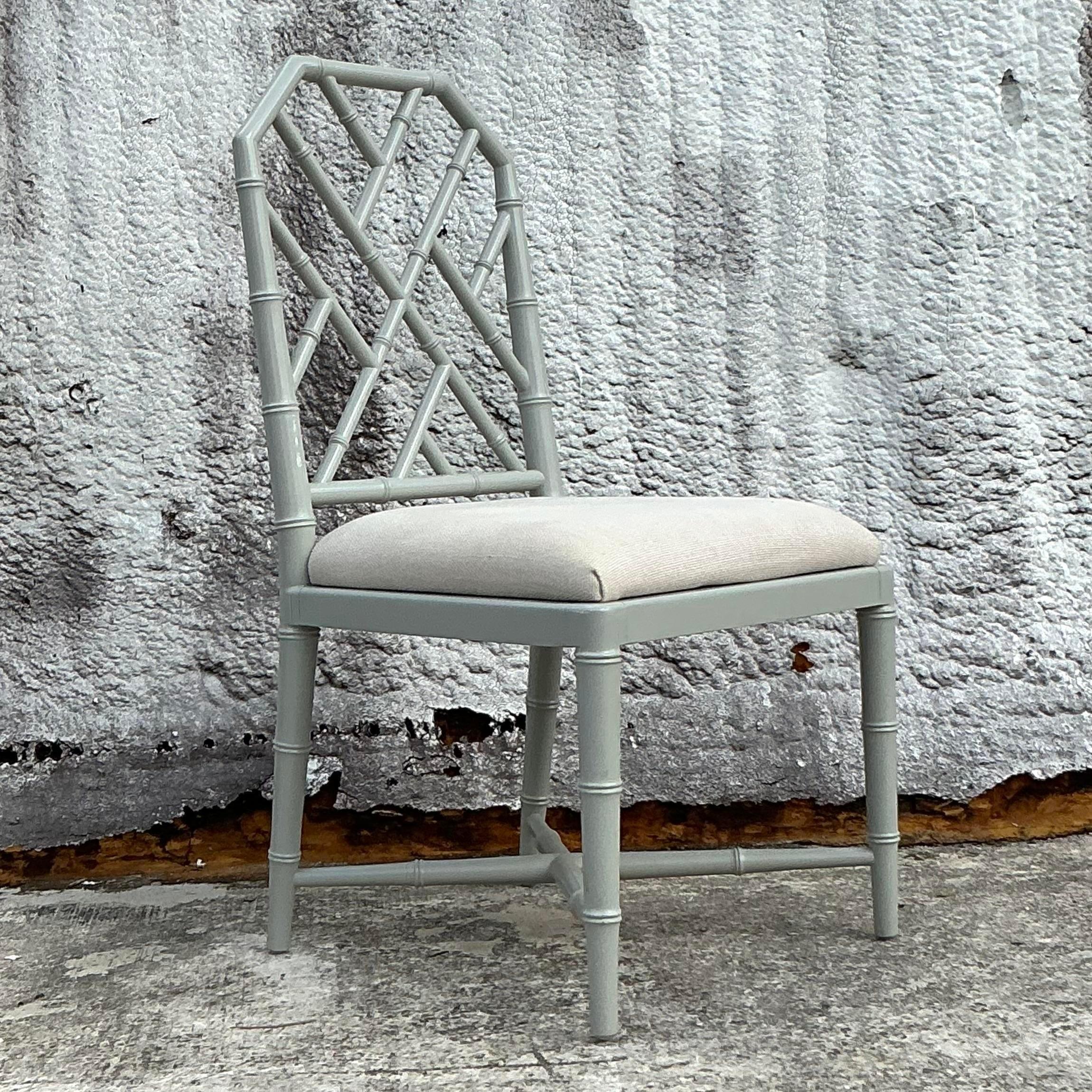 XX secolo Sedia Chippendale cinese laccata d'epoca Regency in vendita