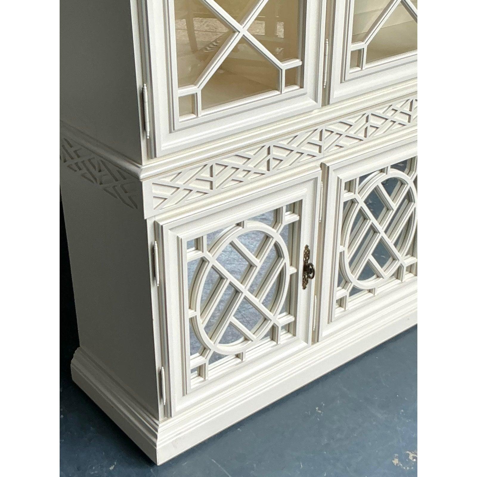 Americano Breakfront a pagoda laccato Chinoiserie d'epoca Regency in vendita