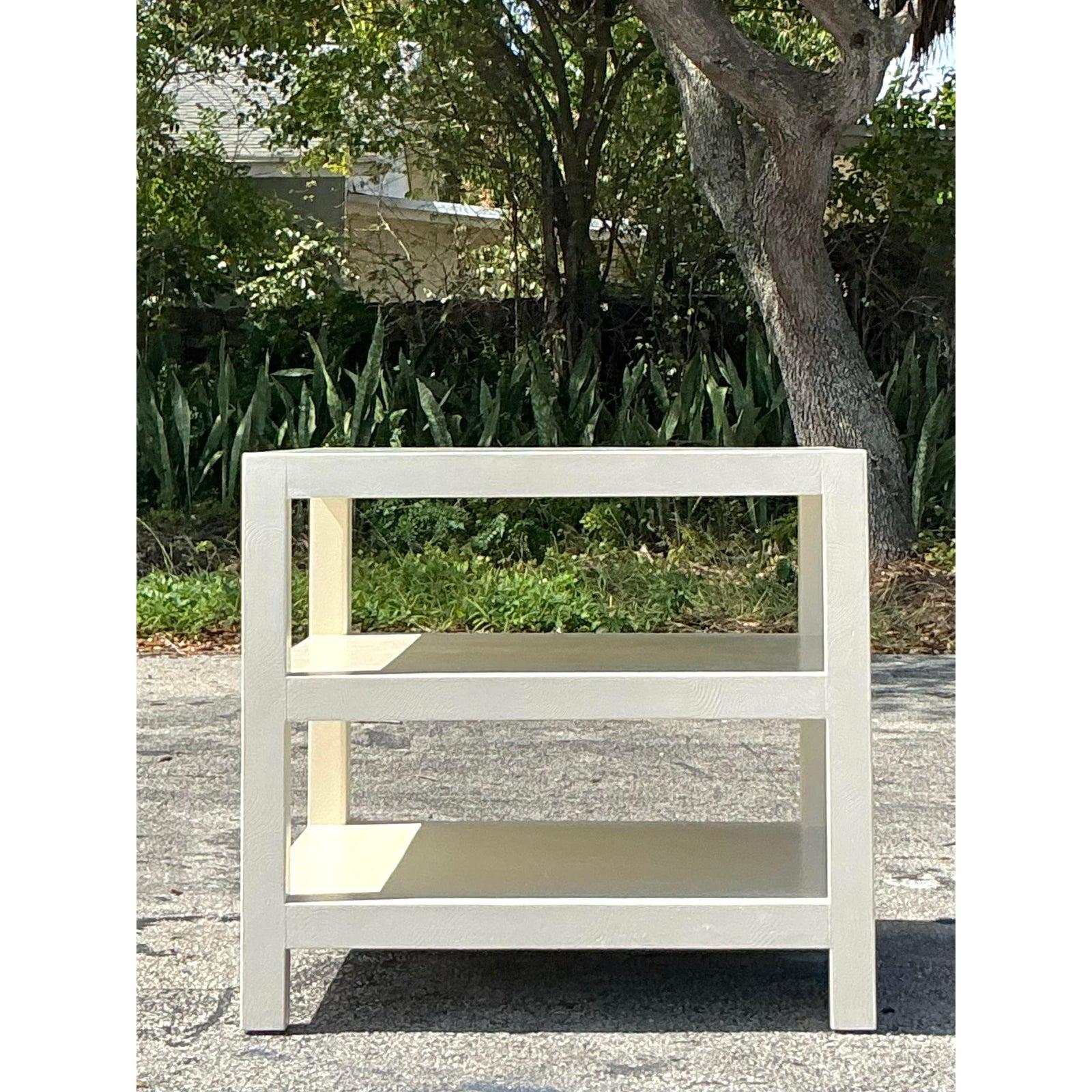 Vintage Regency Lacquered Stacked Side Table For Sale 3