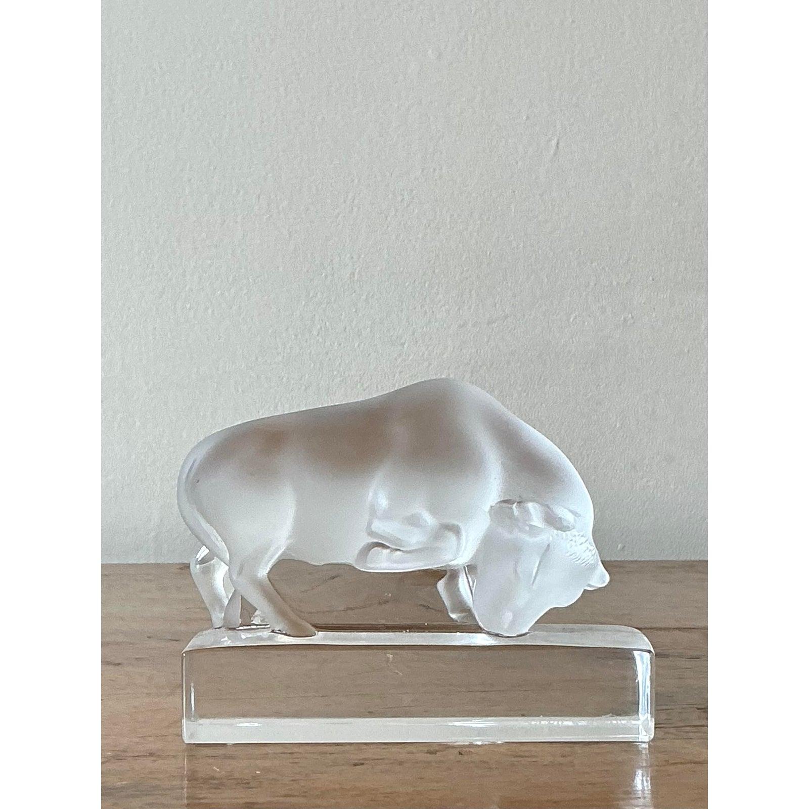 Cristallo Toro di vetro Lalique d'epoca Regency in vendita
