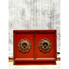 Vintage Regency Lane Gilt Floral Cabinet