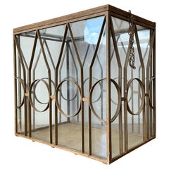 Vintage Regency Large Wrought Iron Terrarium