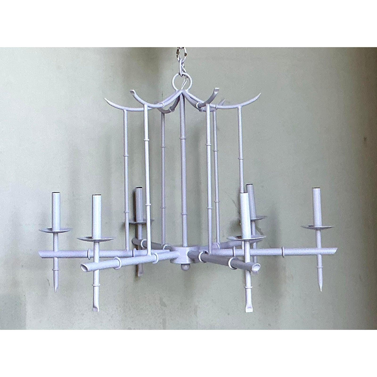 Cineserie Lampadario a pagoda vintage Regency Lavender in vendita