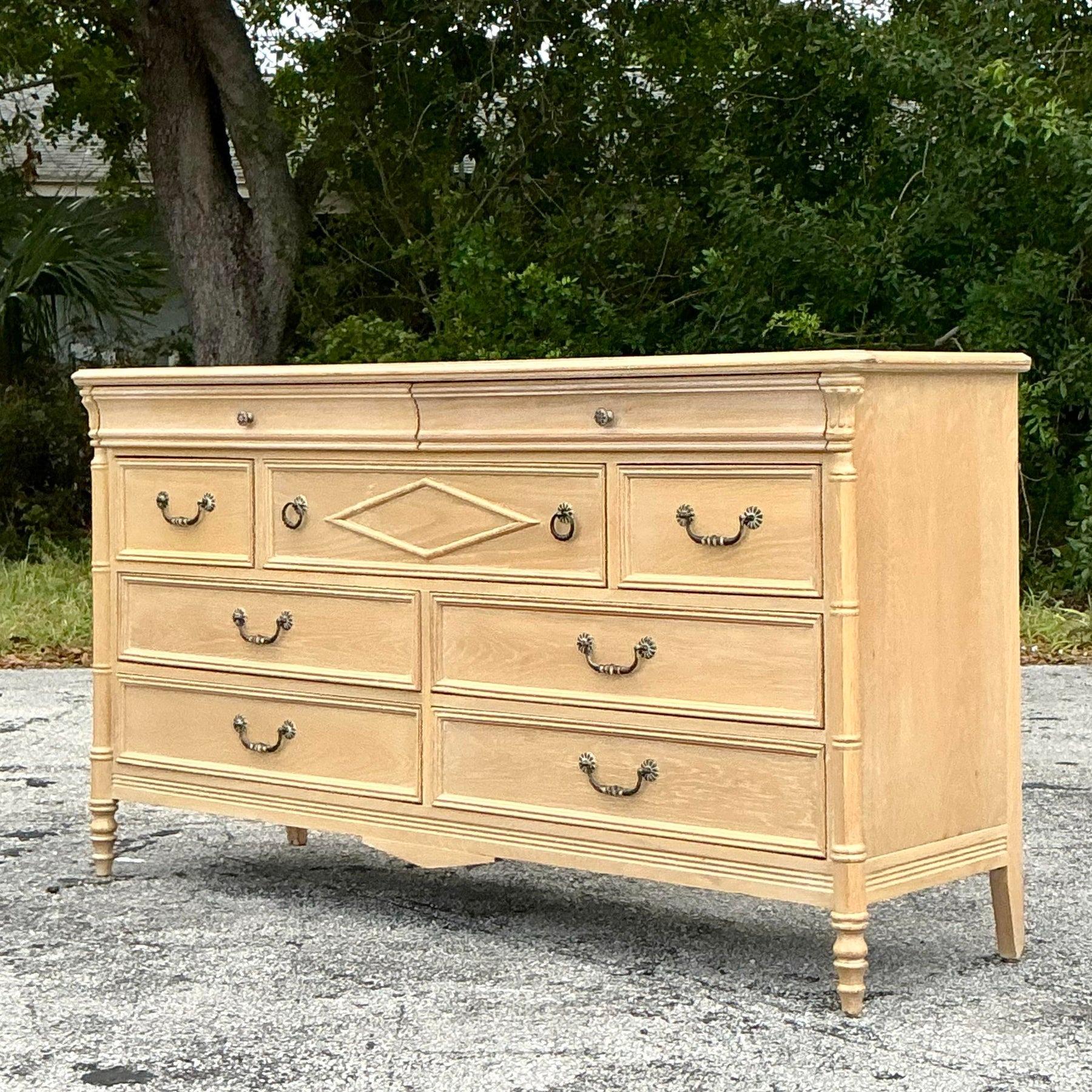 Vintage Regency Lexington Diamond Dresser For Sale 2