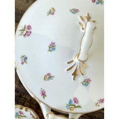 Vintage Regency Limoges China Floral Serving Pieces - Set of 12