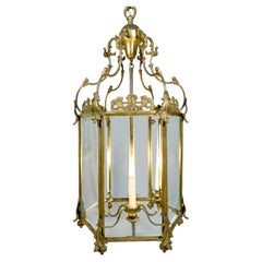 Antique Regency Louis XV Style Bronze Lantern