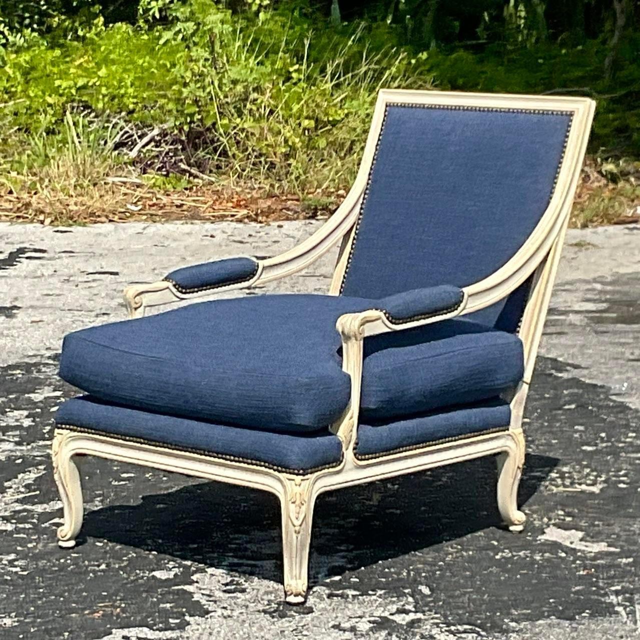 Vintage Regency Louis XVI Style Bergere Chair 2