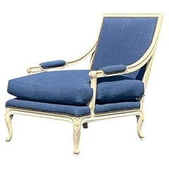 Vintage Regency Louis XVI Style Bergere Chair