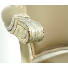 Fauteuils peints de style Régence Louis XVI vintage, lot de 4