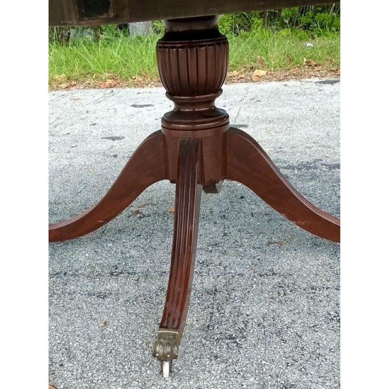 American Vintage Regency Mahogany and Birdseye Duncan Phyfe Square Dining Table For Sale