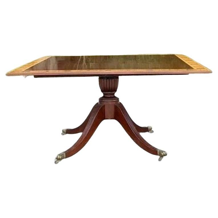 Vintage Regency Mahogany and Birdseye Duncan Phyfe Square Dining Table