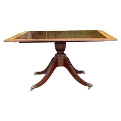 Vintage Regency Mahogany and Birdseye Duncan Phyfe Square Dining Table