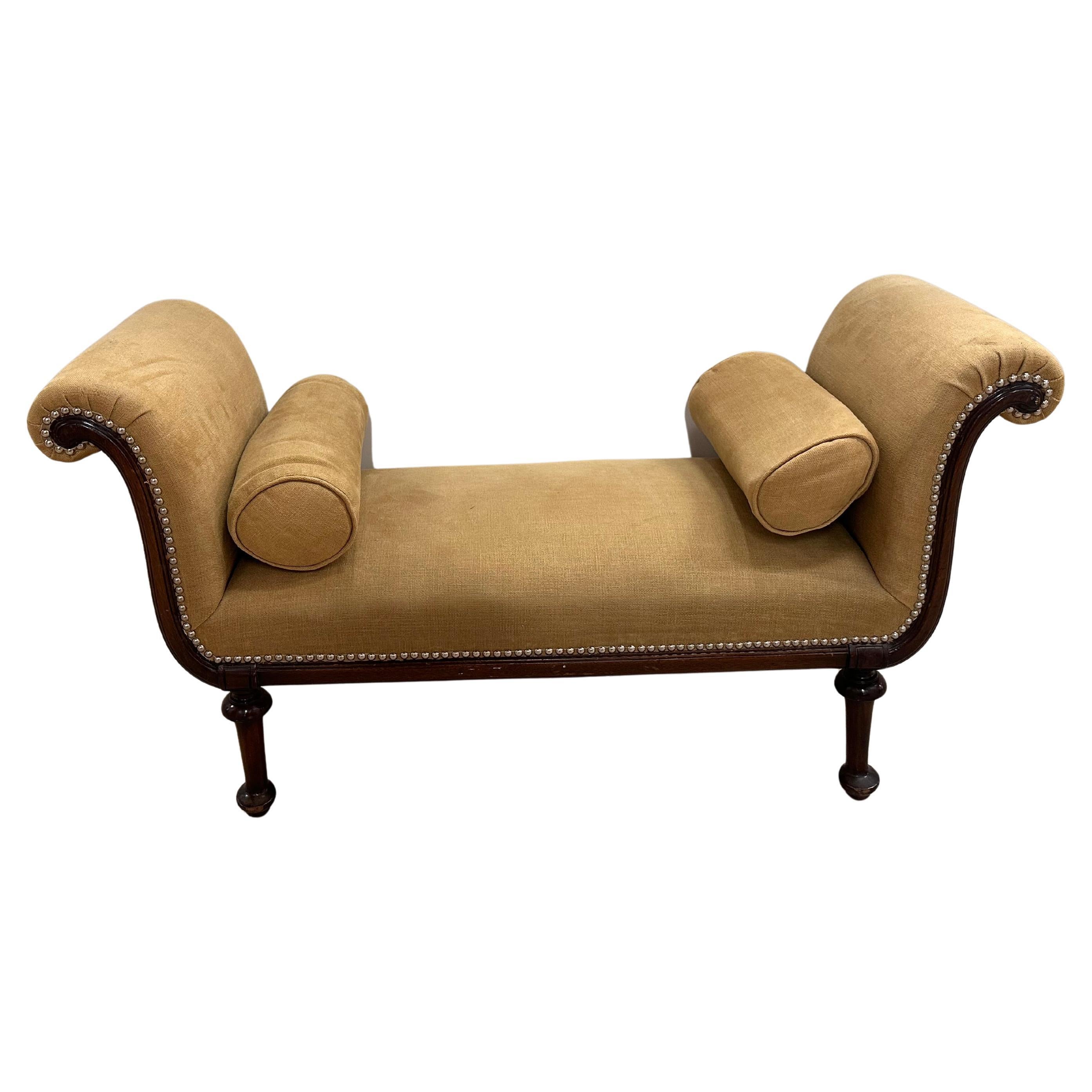 Vintage regency mahogany Bench For Sale