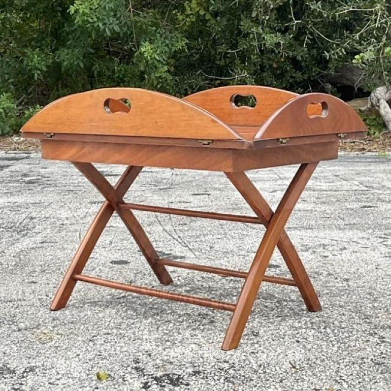 20th Century Vintage Regency Mahogany Butlers Tray Coffee Table