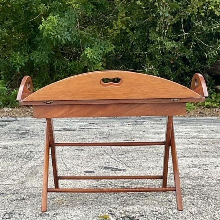 Metal Vintage Regency Mahogany Butlers Tray Coffee Table