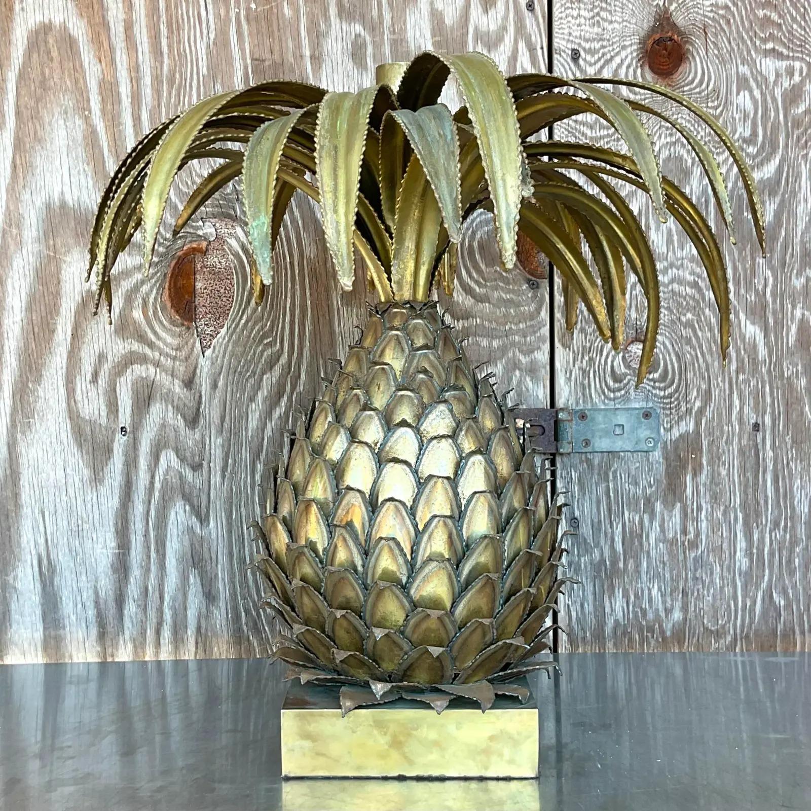 20th Century Vintage Regency Maison Jansen Pineapple Table Lamp