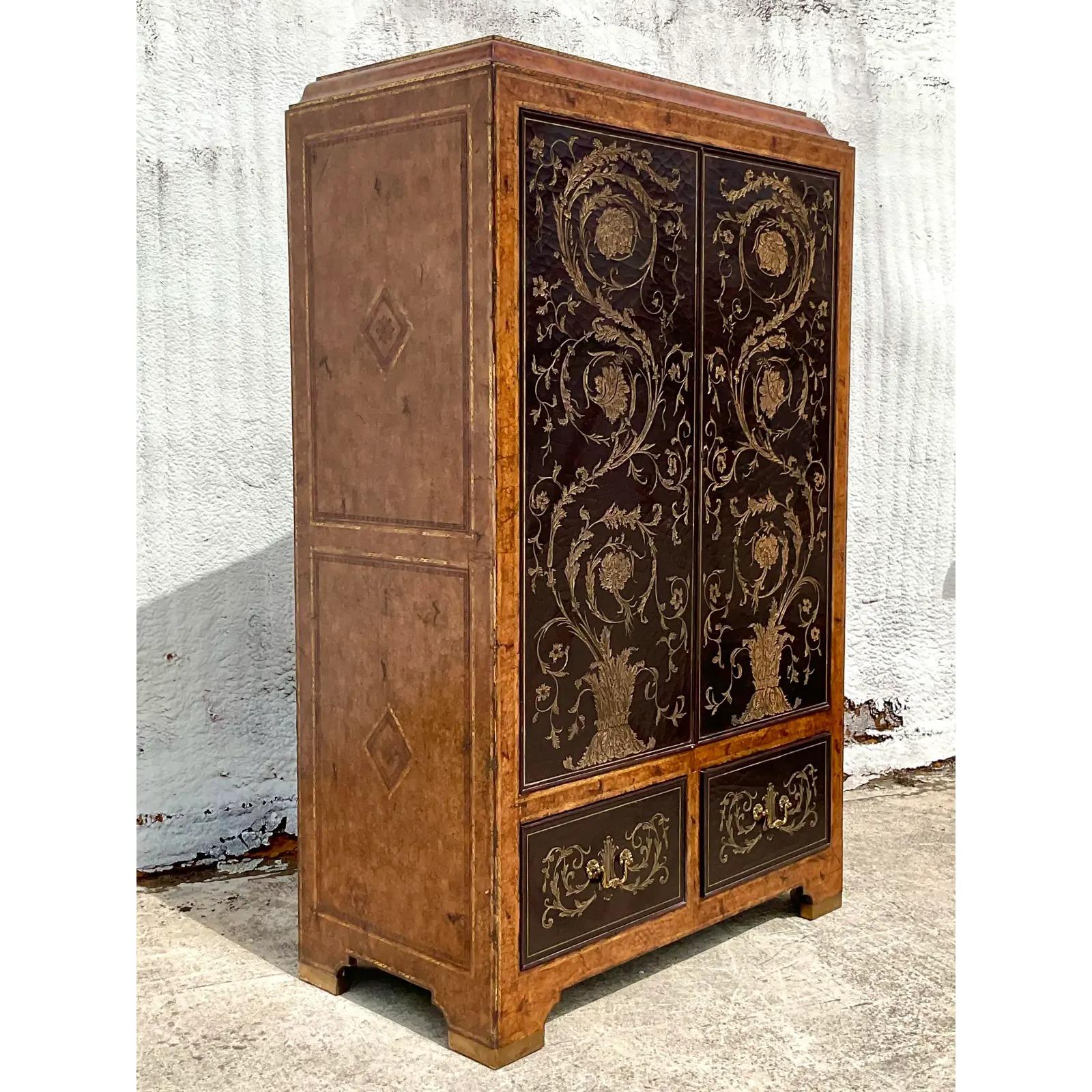 20th Century Vintage Regency Maitland Smith Armoire