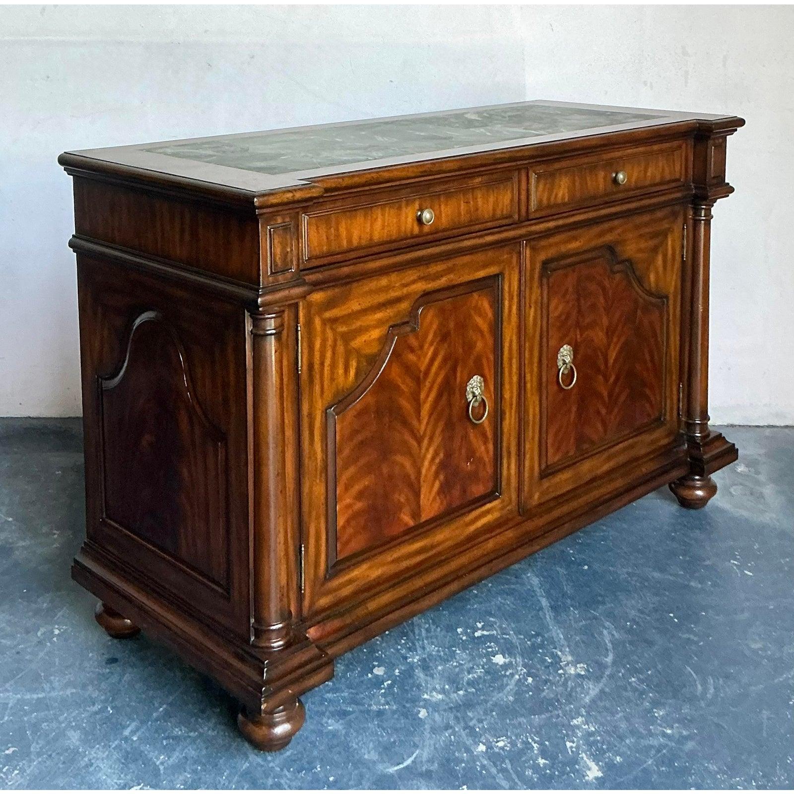 Vintage Regency Maitland Smith Sideboard In Good Condition For Sale In West Palm Beach, FL