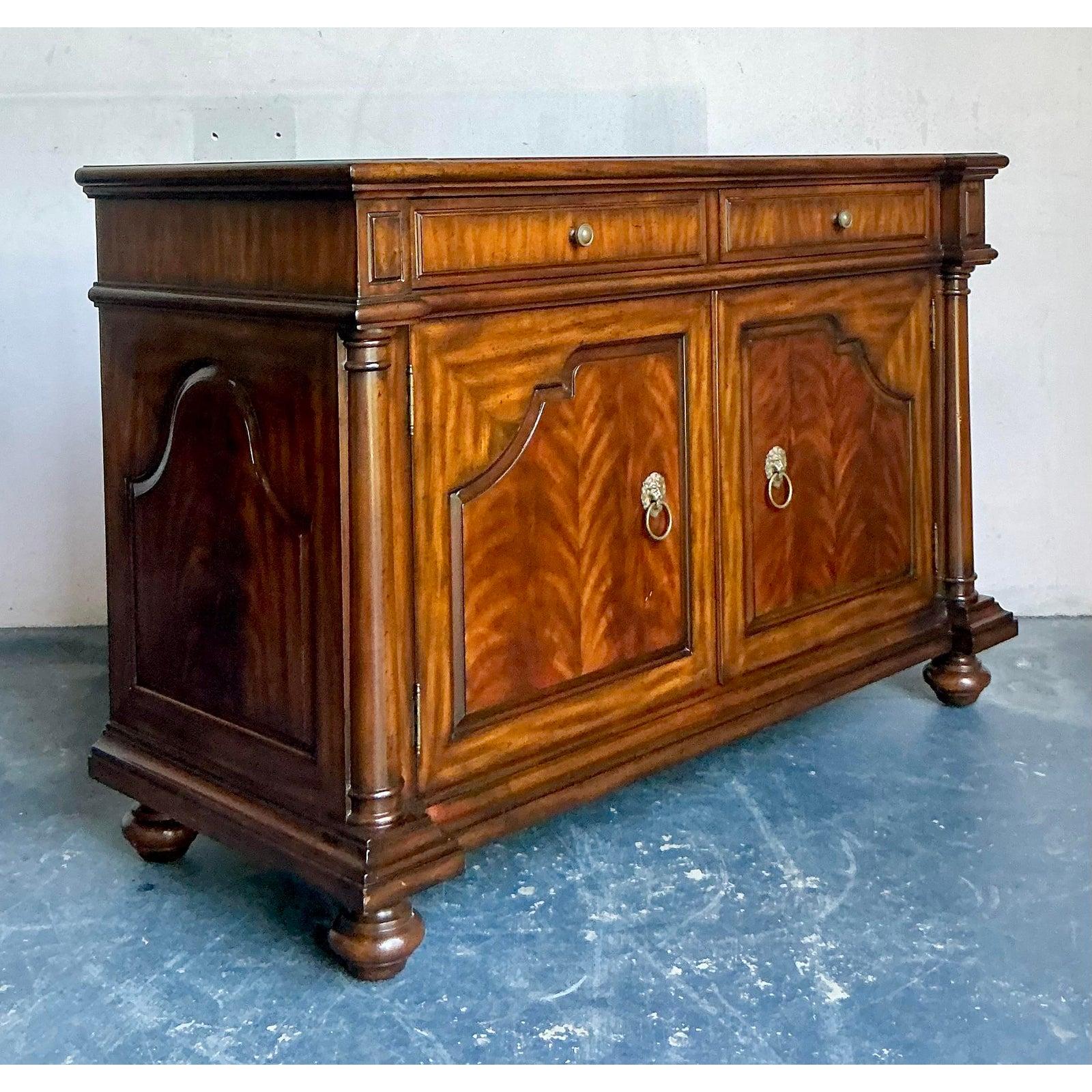 Mahogany Vintage Regency Maitland Smith Sideboard For Sale
