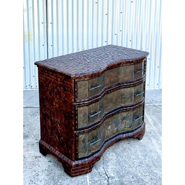 Vintage Regency MaitlandSmith Tessellated Coconut Shell Chest of