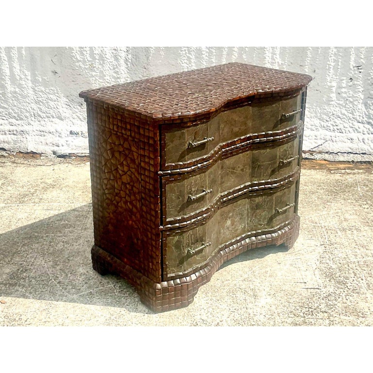 Vintage Regency MaitlandSmith Tessellated Coconut Shell Chest of